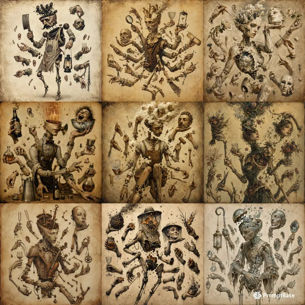 Surreal Fragmented Figures