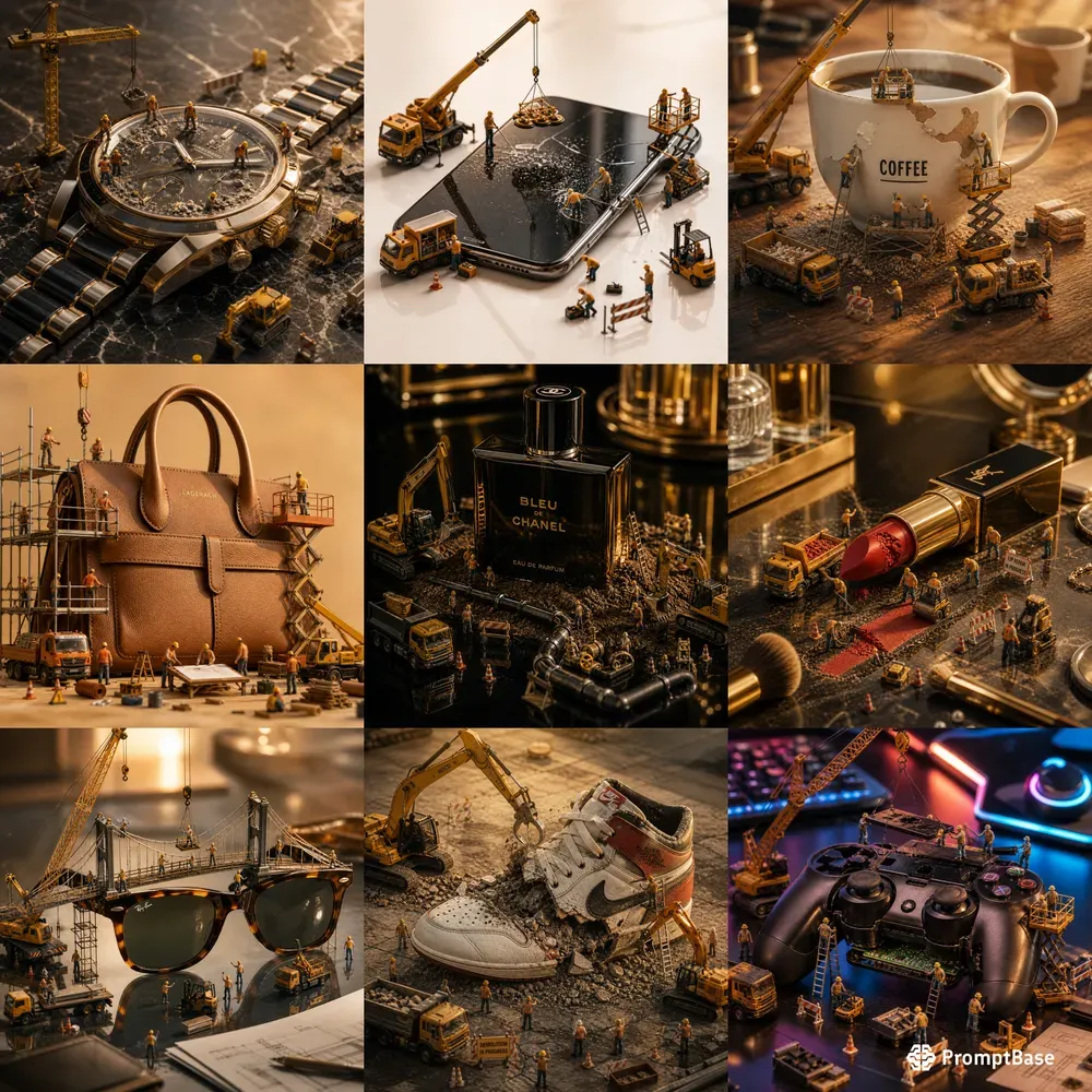 Miniature Construction Product Scenes