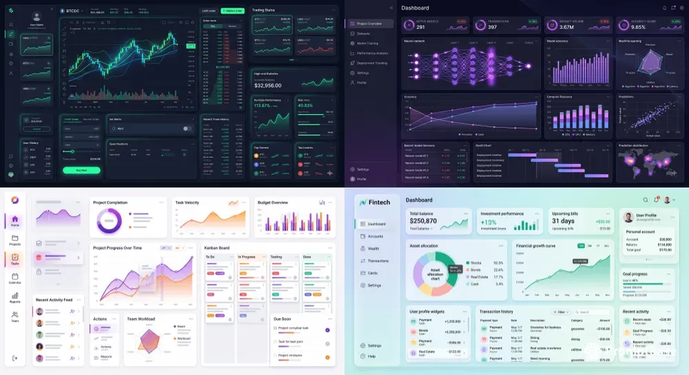 Professional UIux Dashboard Mockups