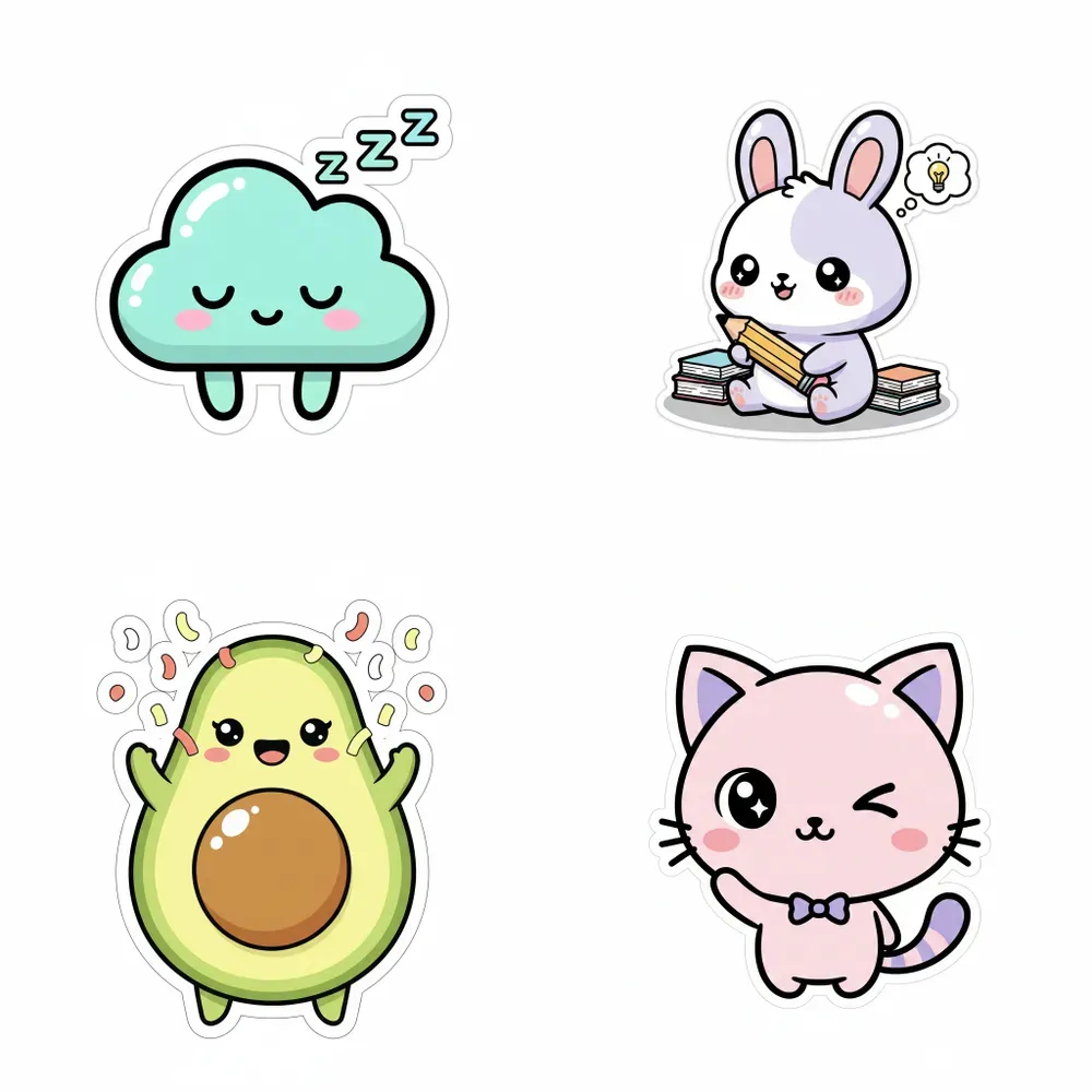 Cute Kawaii Vector Sticker Generator
