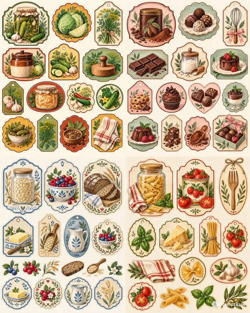 Pantry Label Sticker Sheets