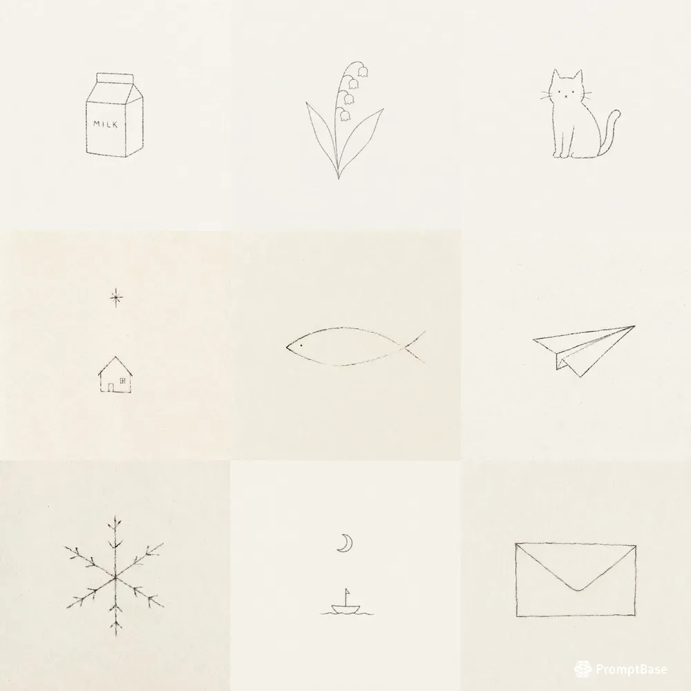 Poetic Minimal Handdrawn Illustrations