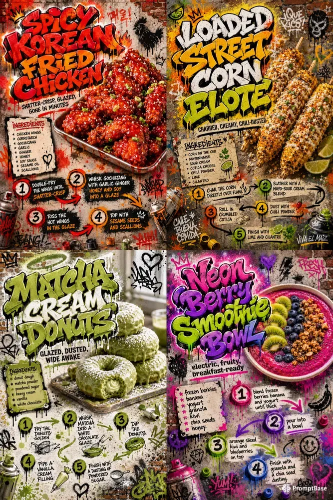 Graffiti Recipe Poster Generator