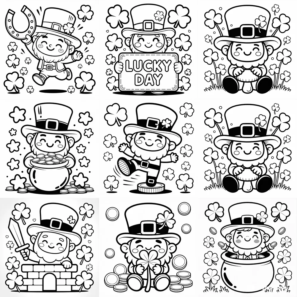 Bold And Easy St Patricks Day Coloring Pages