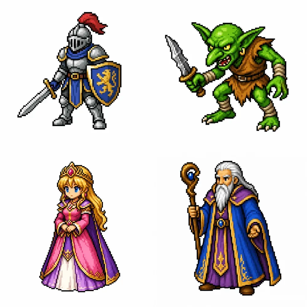 16bit Retro Handheld Game Sprites