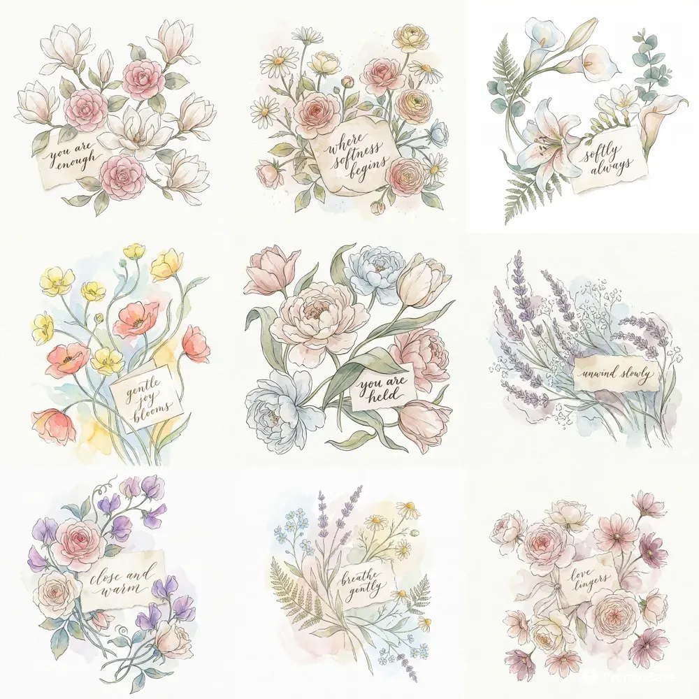 Poetic Watercolor Florals