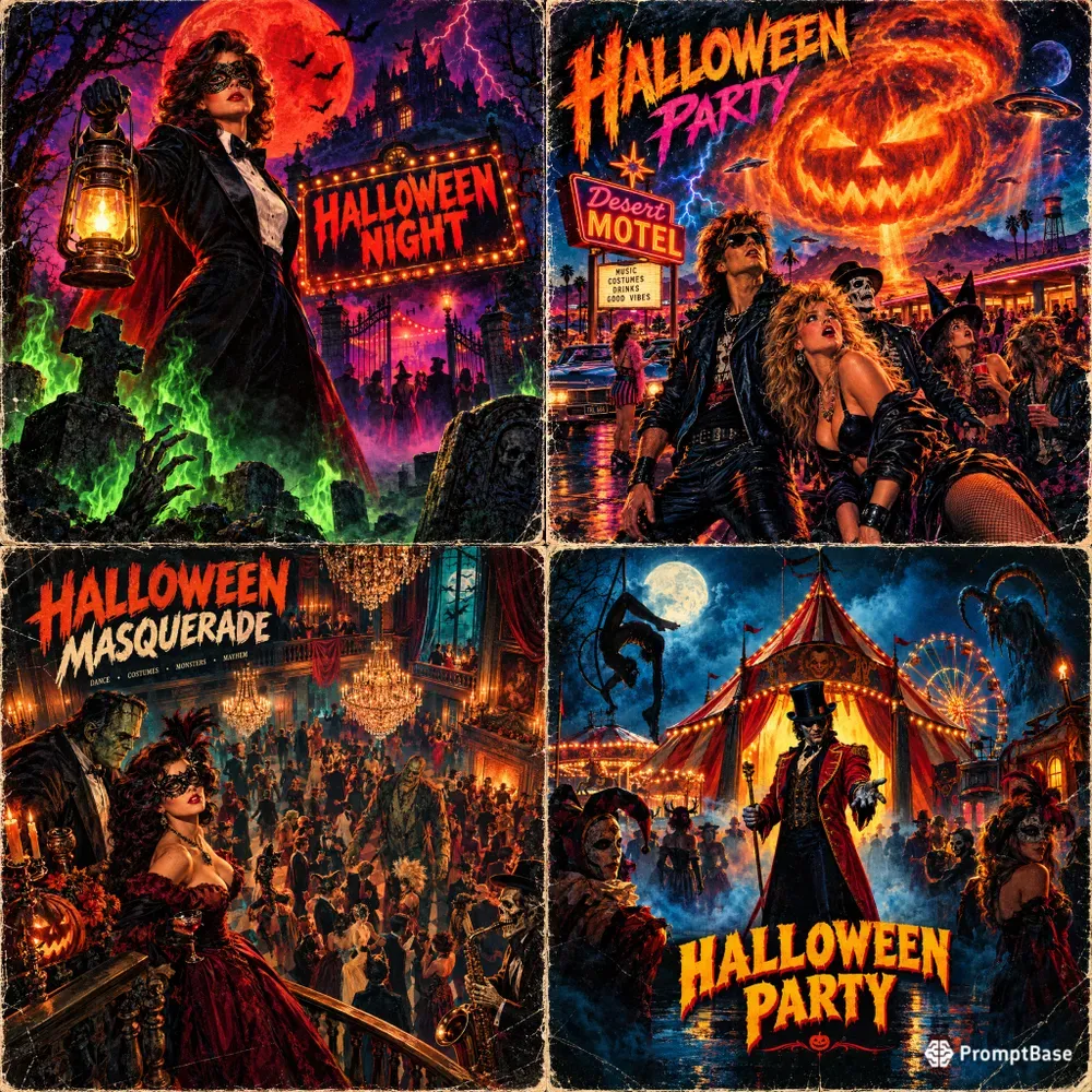 80s Bmovie Halloween Posters