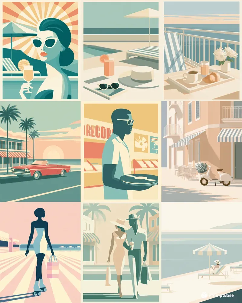 Cel Shaded Retro Posters