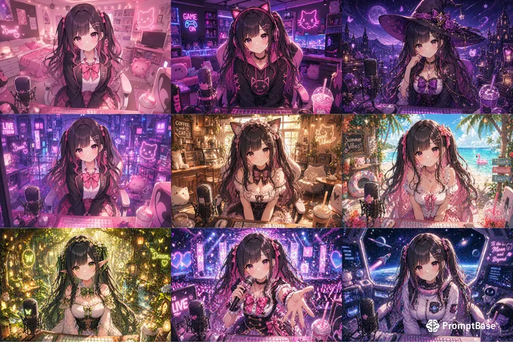 Seamless Anime Character Backgrounds