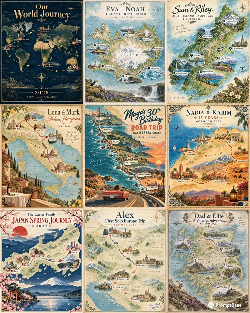 Personalized Travel Route Maps