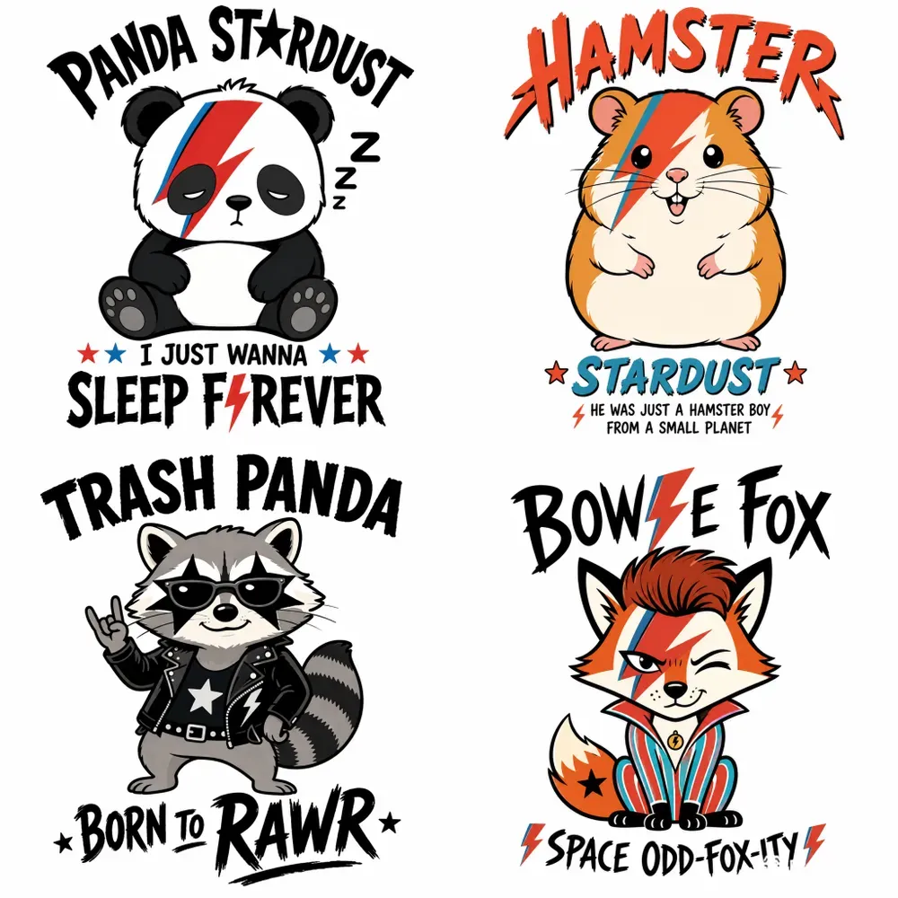 Cute Rockstar Animal Parody Illustrations