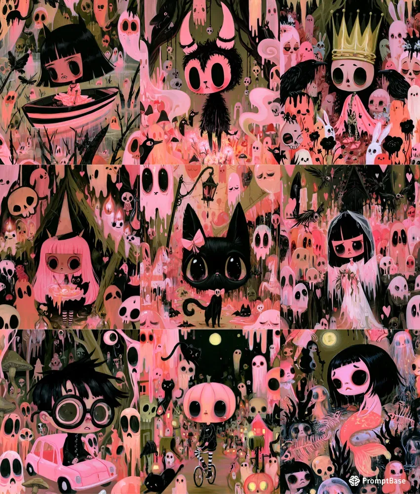 Creepycute Gothic Storybook Art