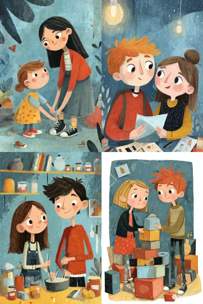 Cozy Childrens Watercolor Moments