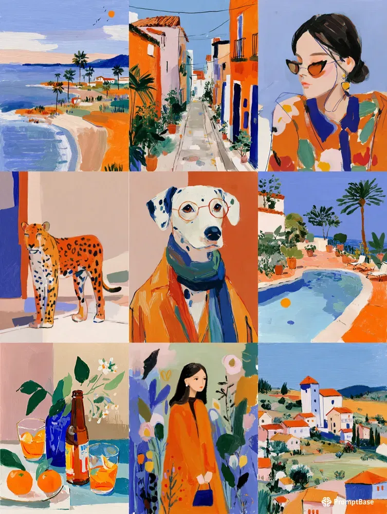 Modern Naive Decorative Paintings