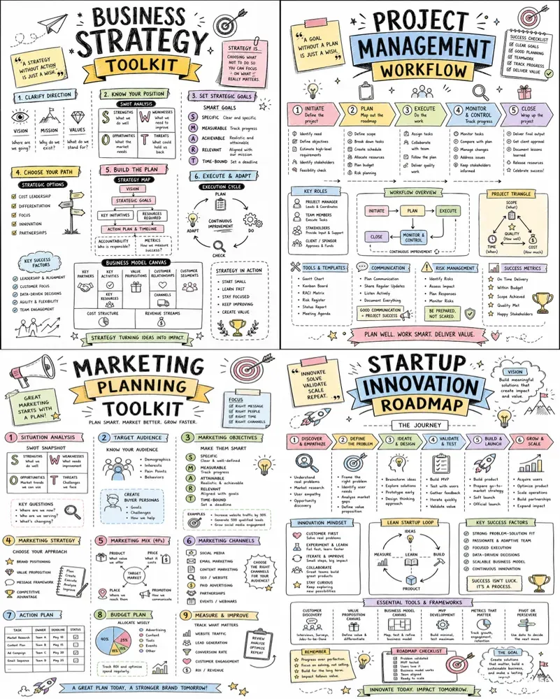 Professional Sketchnote Visual Assets