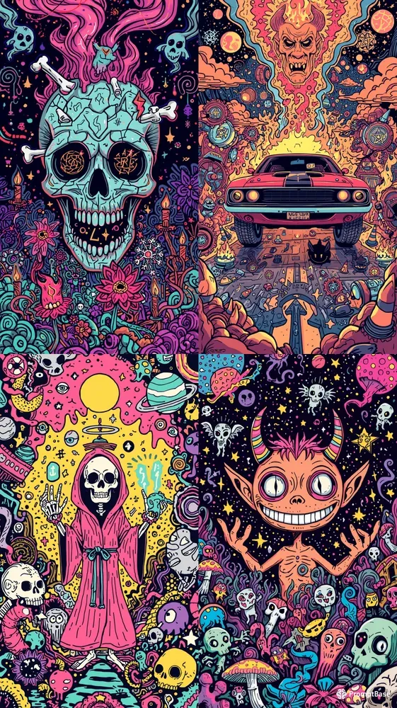 Surreal Psychedelic Doodle Illustrations