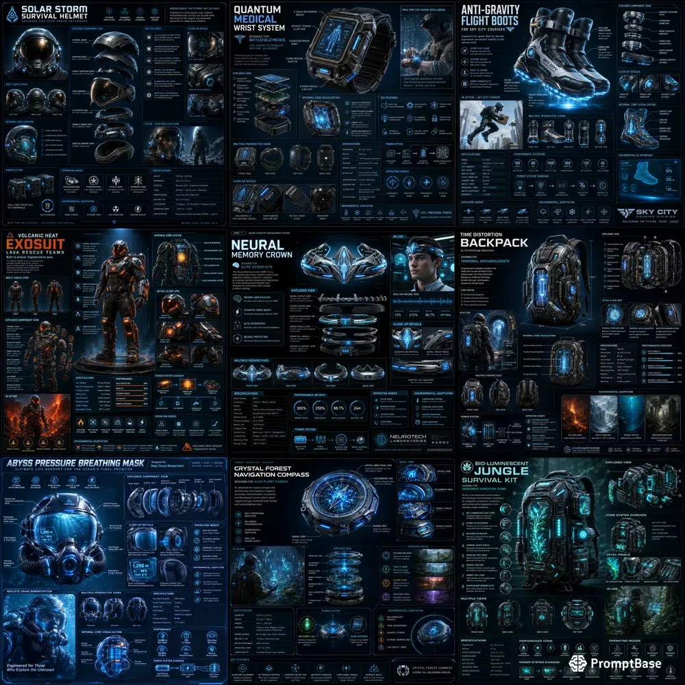 Futuristic Product Blueprint Generator