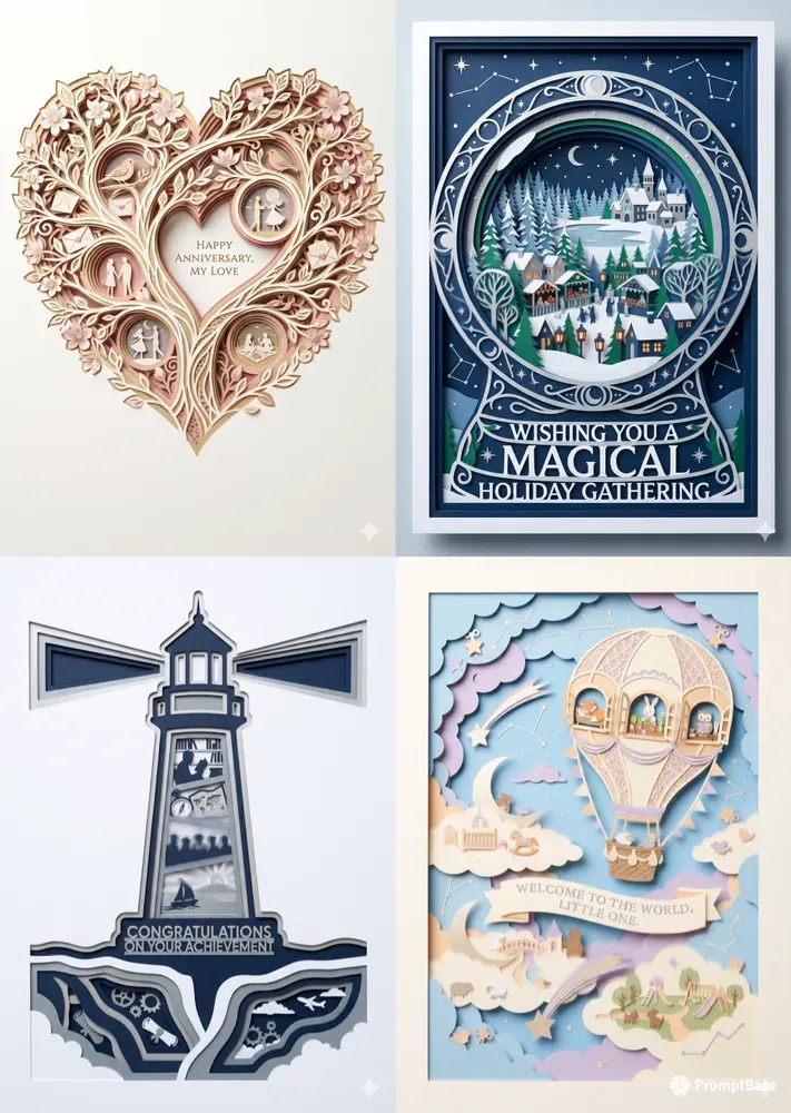 Layered Discovery Greeting Cards