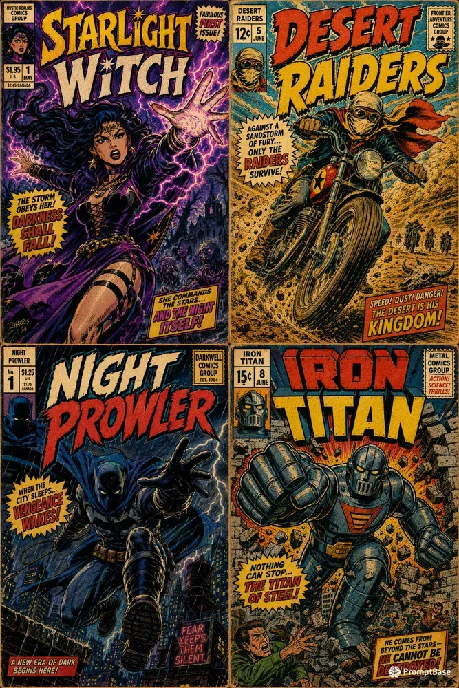 Retro Comic Book Cover Generator