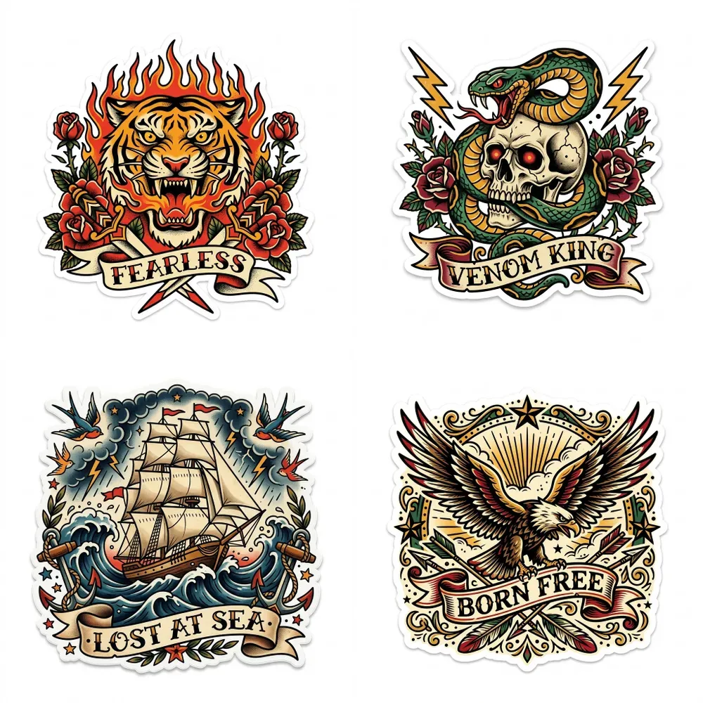 American Traditional Tattoo Stickers