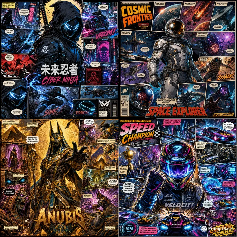 Epic Comic Collage Poster Generator