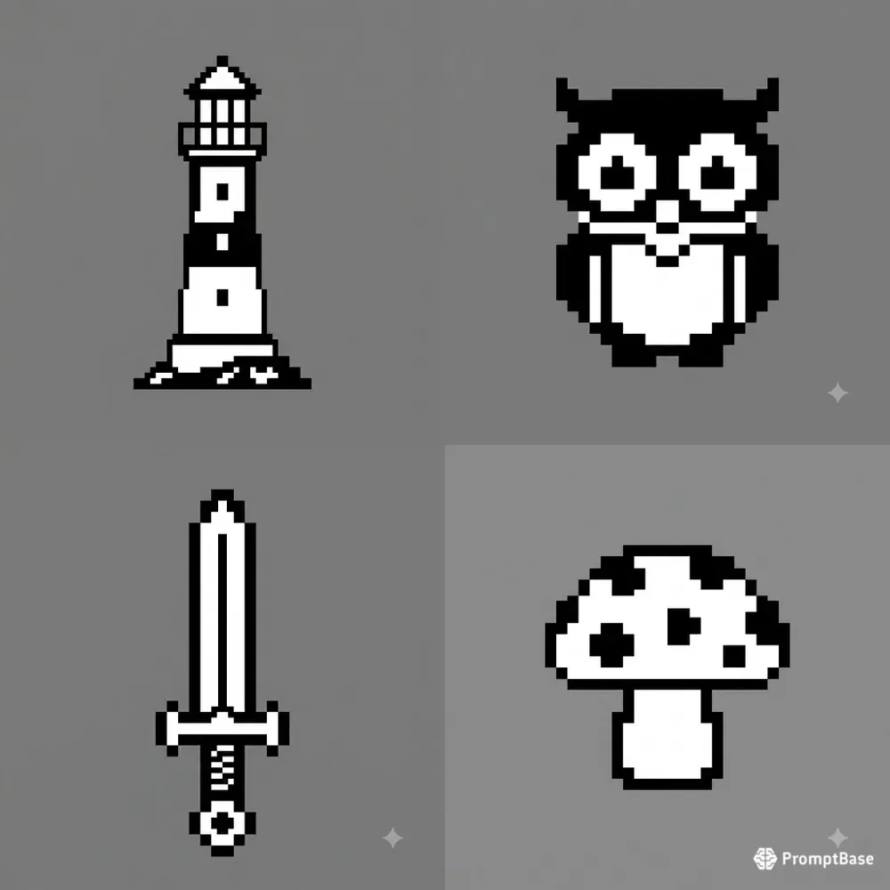 Retro 1bit Pixel Icon Generator