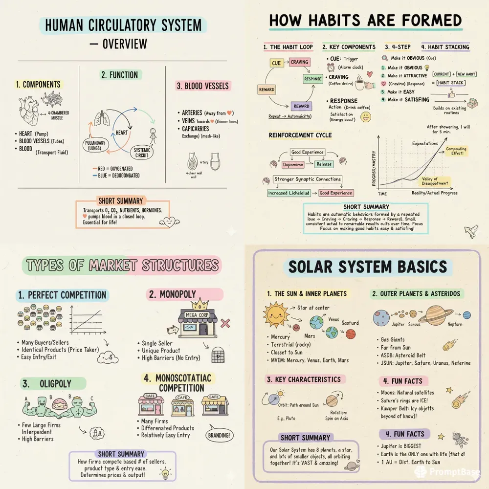 Hand Drawn Study Notes Generators