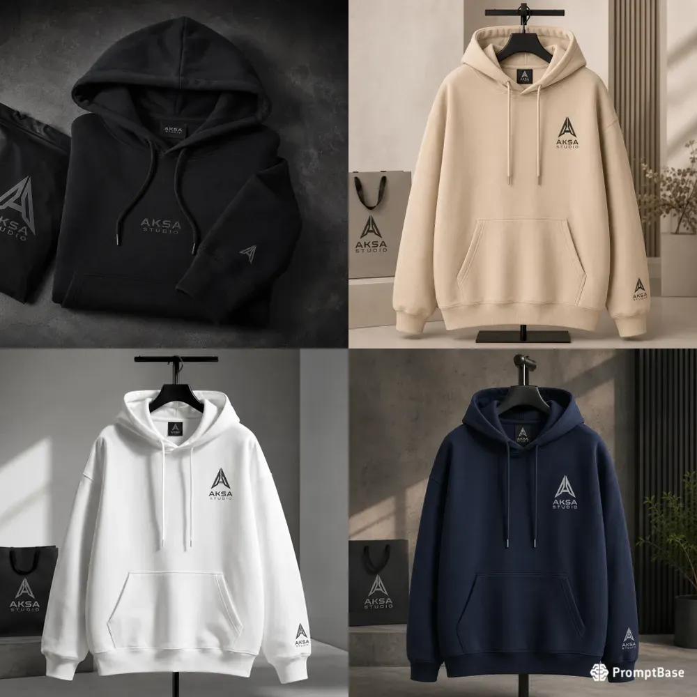 Minimal Plain Hoodie Mockups