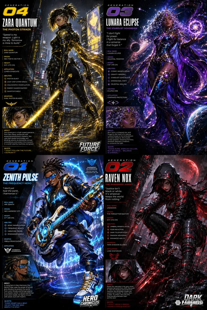 Glossy Comic Characters