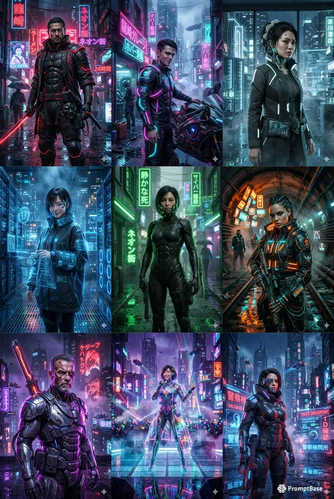 Neon Cyberpunk Portrait Forges