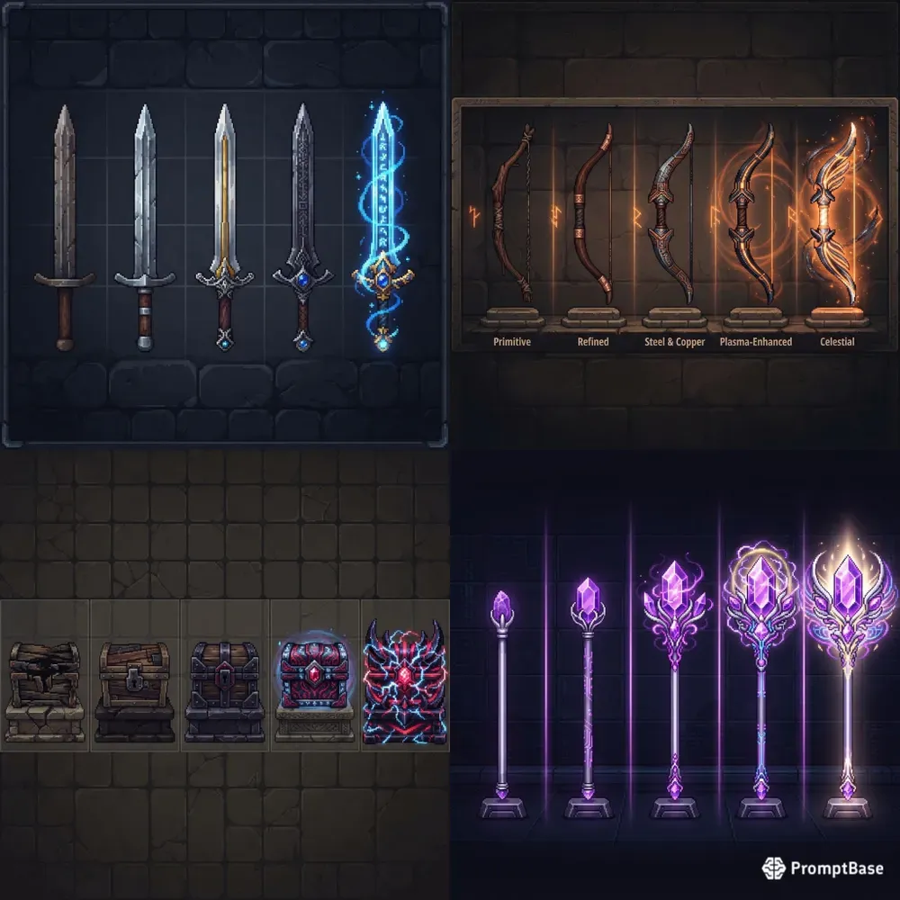Pixel Art Item Evolution Generator