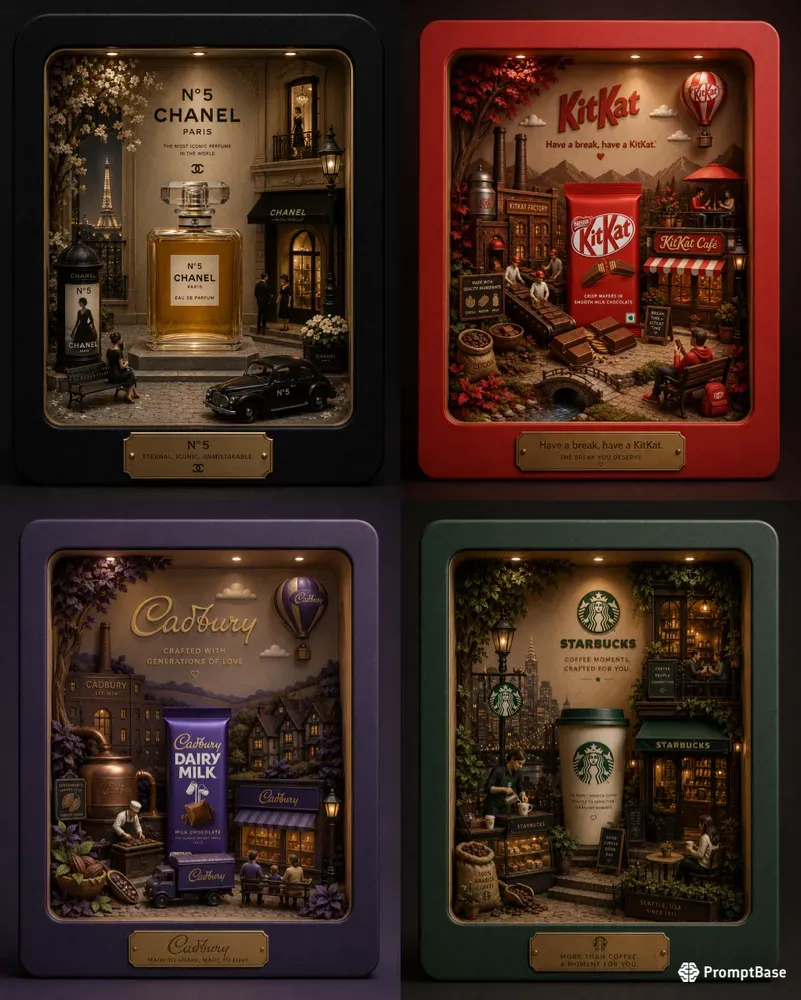 Miniature Diorama Product Advertisements