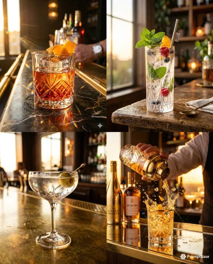 Golden Hour Mixology Luxury Cocktails