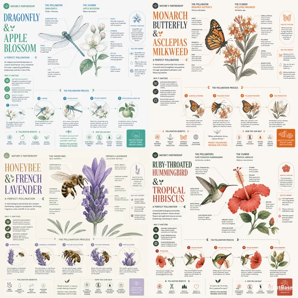 Minimalist Pollination Vector Sketchnotes