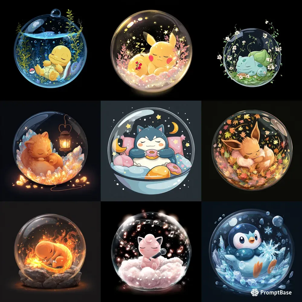 Cute Pokmon Sleeping In Pokeballs