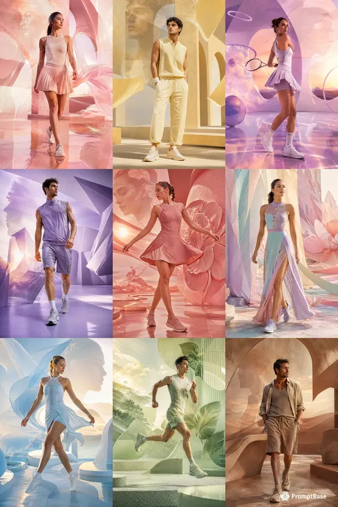 Pastel Activewear 3D Editorials