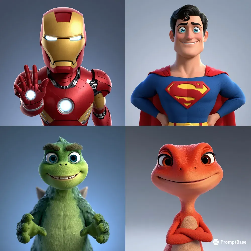 Pixar 3D Characters