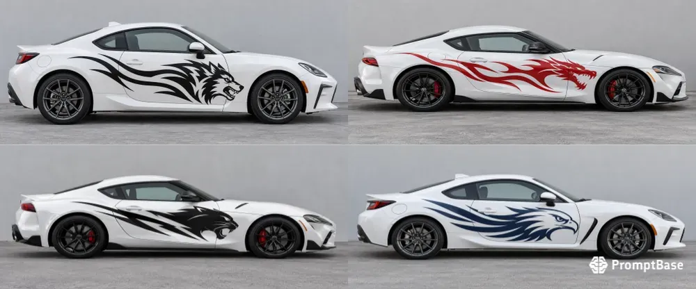 Animal Car Decal Mockups Tribal Vinyl