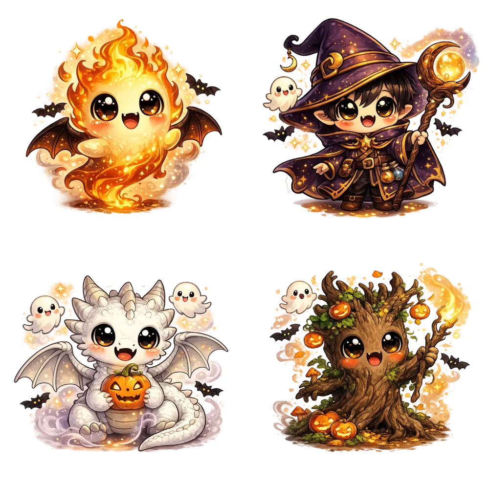 Cute Chibi Halloween Characters