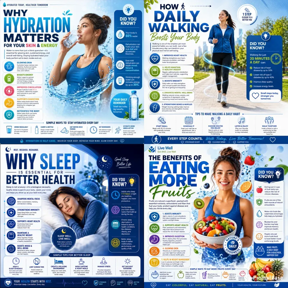 Premium Wellness Infographic Posters