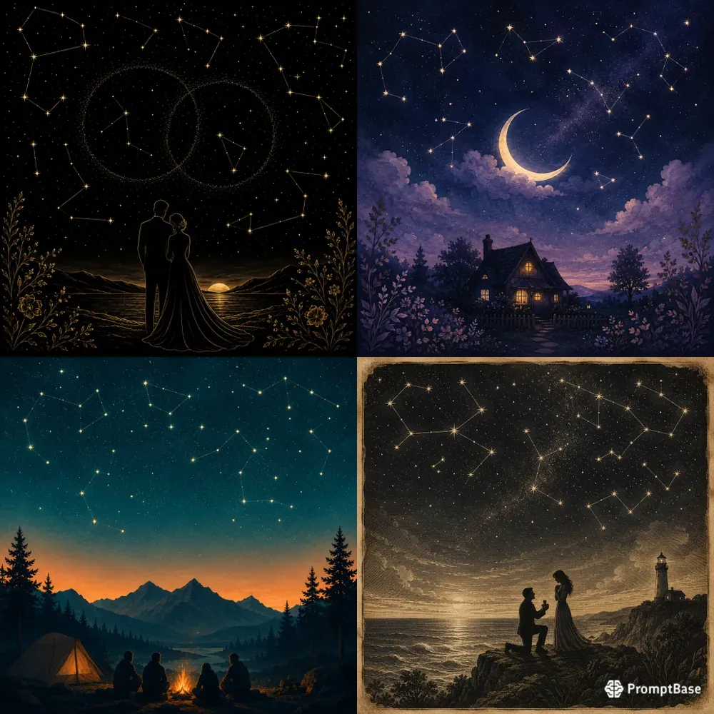 Night Sky Star Map Art Generator