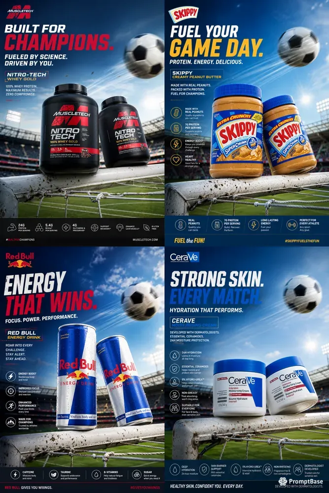 Premium Football Stadium Commercial Posts