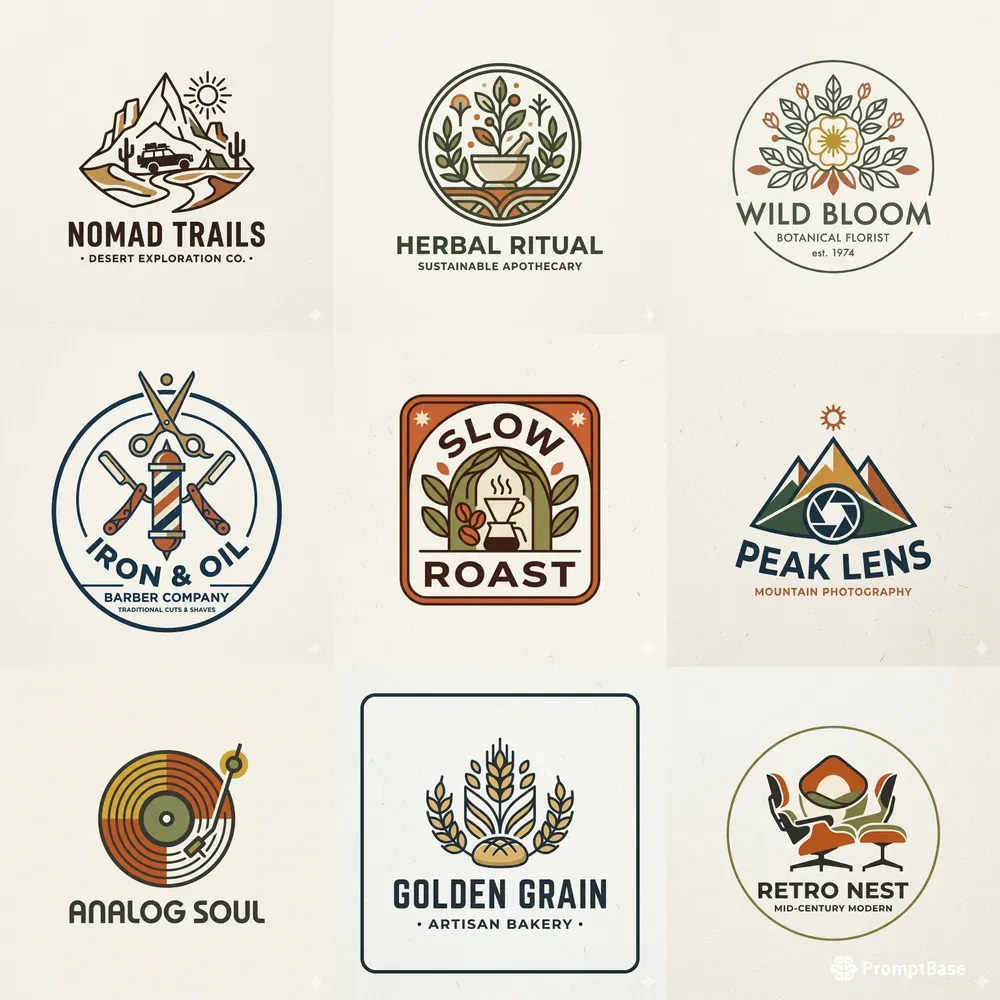 Aesthetic Vintage Retro Logos