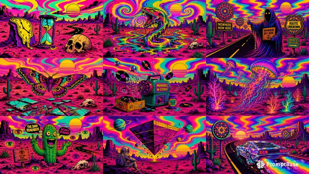 Psychedelic Pop Art Scenes