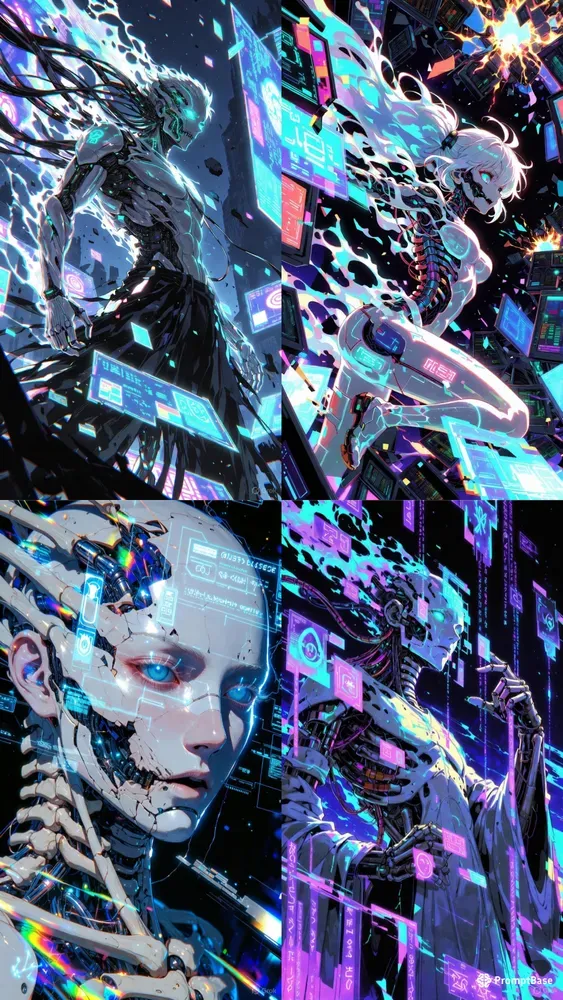 Cyber Undead Anime Stylized