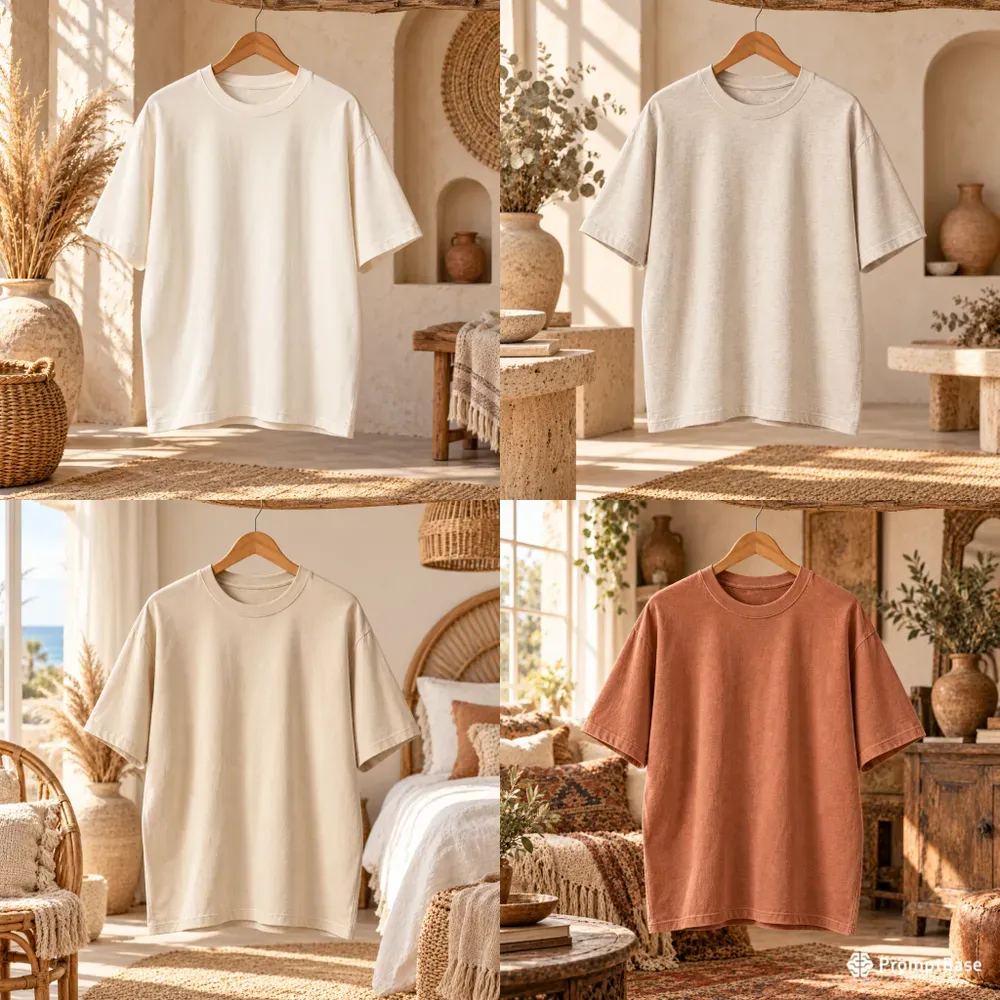 Neutral Bohemian Tshirt Mockups