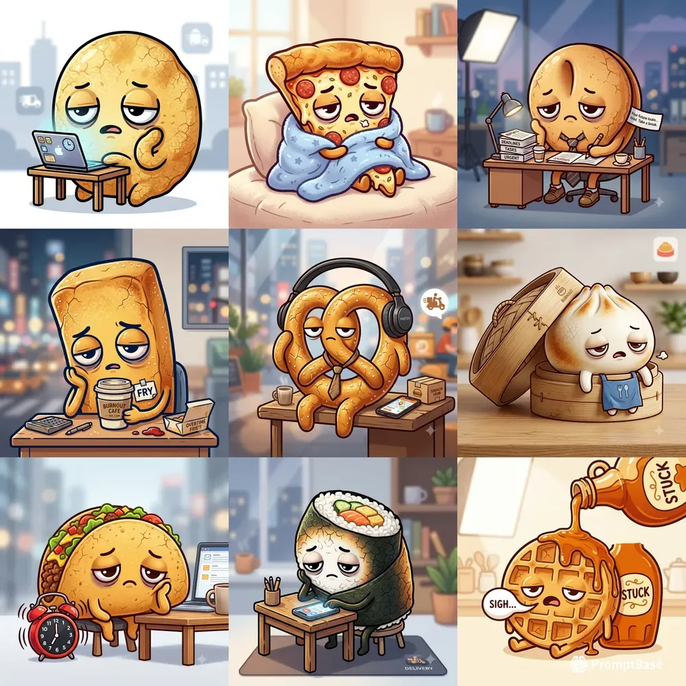 Minimalist Chibi Snack Mascot Brandings