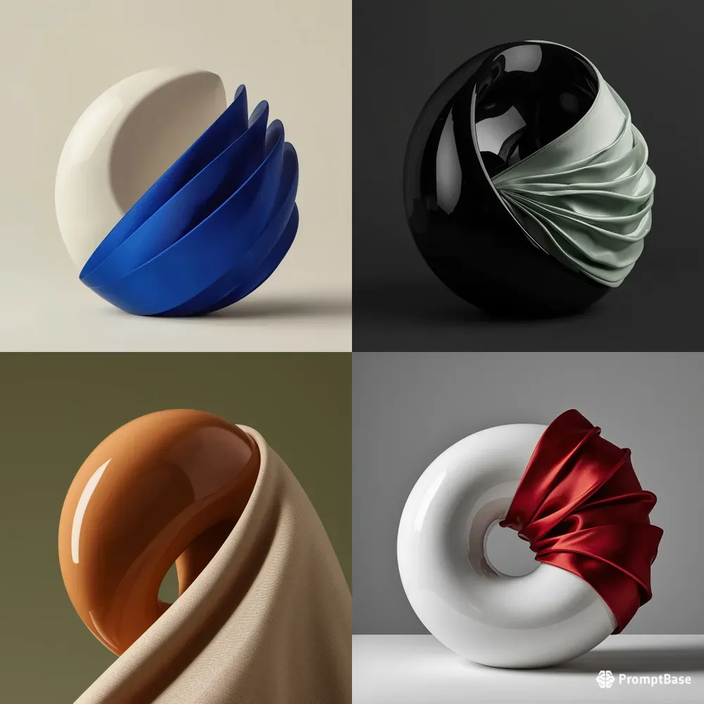 Abstract Porcelain Silk Art