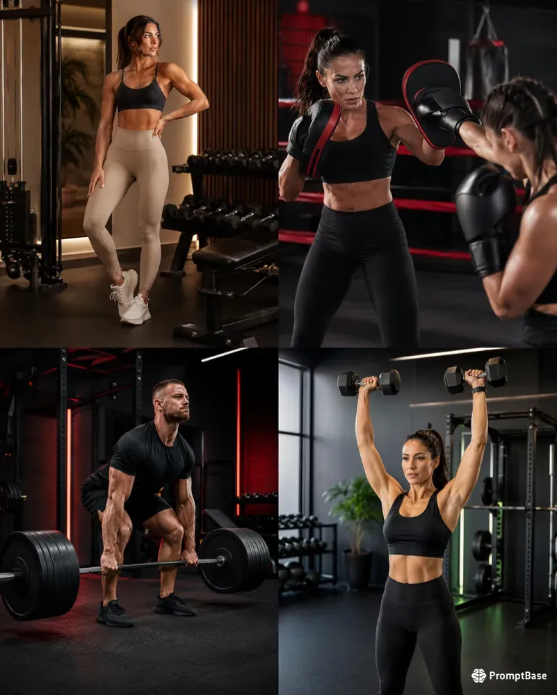 Cinematic Fitness Brand Photo Generator