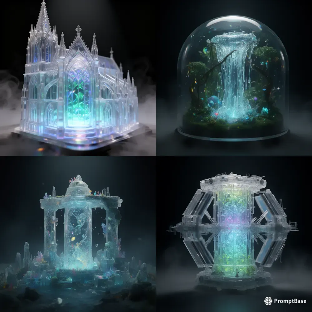 Bioluminescent Glass Dioramas